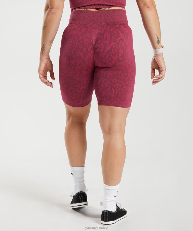 Gymshark adapter le short cycliste sans couture animal récif | brun cerise femmes 6HF2883
